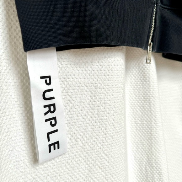 PURPLE BRAND Black Wordmarks Full Zip Hoodie XS - Picture 7 of 8